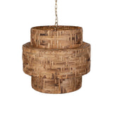 Water Hyacinth 4 Light Woven Pendant - Light Brown by Uttermost - View 7