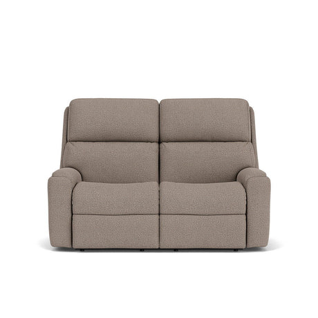 Rio Transitional Fabric Reclining Loveseat | Flexsteel