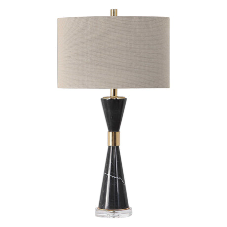 Alastair Marble Table Lamp - Beige / Black by Uttermost - View 3