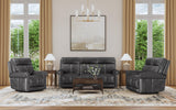 Alexander Power Reclining Loveseat With Power Headrest & Lumbar - Weathered Stone Gray | Flexsteel