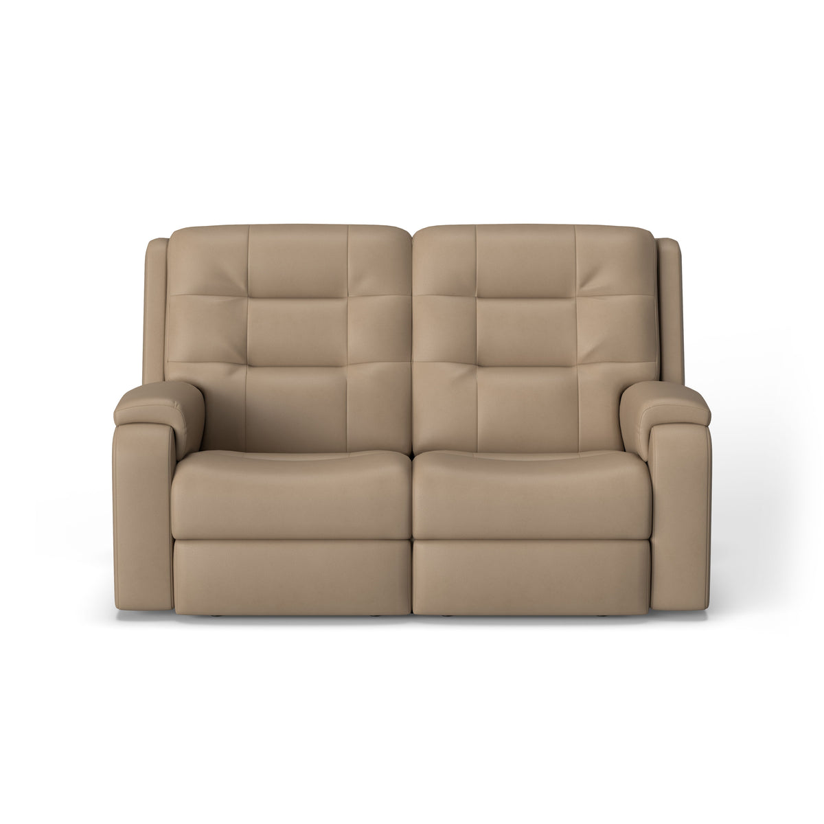 Arlo Transitional Leather Power Reclining Loveseat | Flexsteel