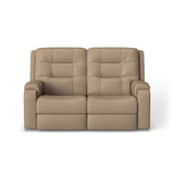 Arlo Transitional Leather Power Reclining Loveseat | Flexsteel