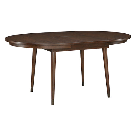 Wooden dining table on a white background