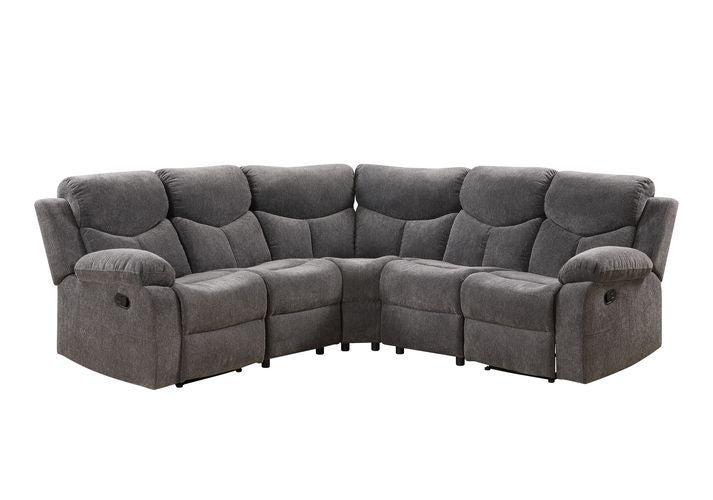 Acme - Kalen Motion Sectional Sofa 54135 Gray Chenille