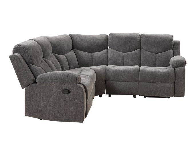 Acme - Kalen Motion Sectional Sofa 54135 Gray Chenille