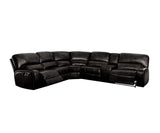 Acme - Saul Power Motion Sectional Sofa 54150 Black Leather-Aire