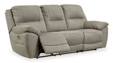 Ashley Putty Next - Gen Gaucho Reclining Power Sofa - Microfiber | Home Elegance USA