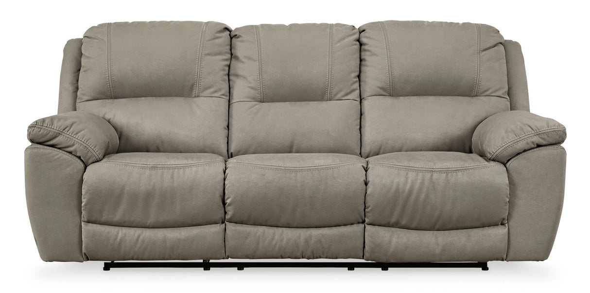 Ashley Putty Next - Gen Gaucho Reclining Power Sofa - Microfiber | Home Elegance USA