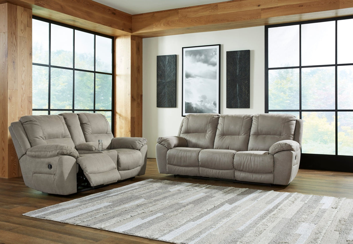 Ashley Putty Next - Gen Gaucho Reclining Sofa - Microfiber | Home Elegance USA