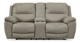 Ashley Putty Next - Gen Gaucho DBL Rec Loveseat w/Console - Microfiber | Home Elegance USA