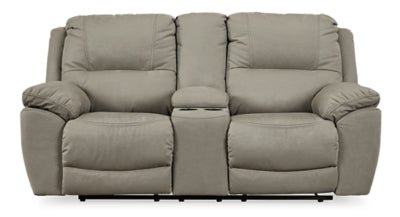 Ashley Putty Next - Gen Gaucho DBL Rec Loveseat w/Console - Microfiber - 5420394 - Home Elegance USA - 1