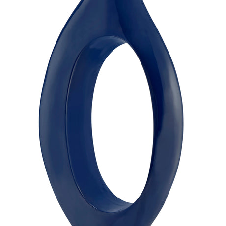 Trombone Vase // Small Navy Blue  | Finesse - sold by Home Elegance USA