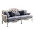 Acme - Ciddrenar Sofa W/5 Pillows 54310 Fabric & White Finish
