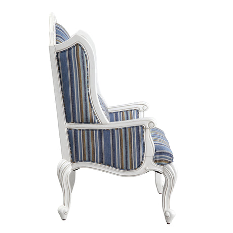 Acme - Ciddrenar Chair W/Pillow 54312 Fabric & White Finish