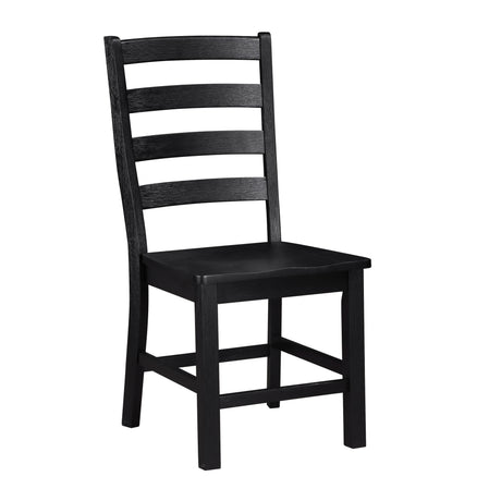 Modern Contemporary Black White 5pc Dining Set Table and 4 Side Chairs Set Wooden Kitchen Dining Furniture Casual Style - sold by Home Elegance USA