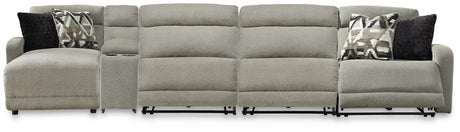 Ashley Stone Colleyville 54405S20 5-Piece Power Reclining Sectional with Chaise - Chenille - Home Elegance USA