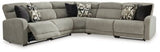 Ashley Stone Colleyville 54405S7 5 - Piece Power Reclining Sectional - Chenille | Home Elegance USA