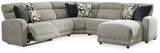 Ashley Stone Colleyville 54405S14 5 - Piece Power Reclining Sectional with Chaise - Chenille - 54405S14 - Home Elegance USA - 1