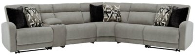 Ashley Stone Colleyville 54405S9 6 - Piece Power Reclining Sectional - Chenille | Home Elegance USA