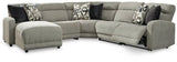 Ashley Stone Colleyville 54405S11 5 - Piece Power Reclining Sectional with Chaise - Chenille - 54405S11 - Home Elegance USA - 1