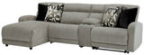 Ashley Stone Colleyville 54405S5 4 - Piece Power Reclining Sectional with Chaise - Chenille - 54405S5 - Home Elegance USA - 1