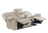 Acme - Zuriel Power Motion Sofa W/USB 54610 Beige Synthetic Leather