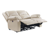 Acme - Zuriel Power Motion Loveseat W/USB 54611 Beige Synthetic Leather