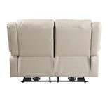 Acme - Zuriel Power Motion Loveseat W/USB 54611 Beige Synthetic Leather