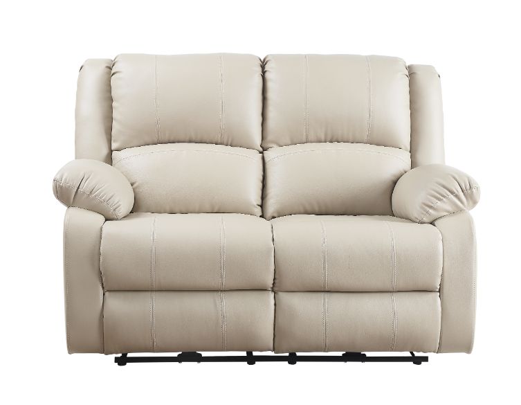 Acme - Zuriel Power Motion Loveseat W/USB 54611 Beige Synthetic Leather