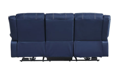 Acme - Zuriel Power Motion Sofa W/USB 54615 Blue Synthetic Leather