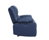 Acme - Zuriel Power Motion Sofa W/USB 54615 Blue Synthetic Leather