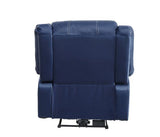 Acme - Zuriel Power Motion Recliner W/USB 54617 Blue Synthetic Leather