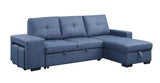 Acme - Strophios Sectional Sofa 54650 Blue Fabric