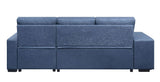 Acme - Strophios Sectional Sofa 54650 Blue Fabric