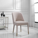 Brie Armless Chair (Set of 2) Champagne - Beige by Uttermost - View 3