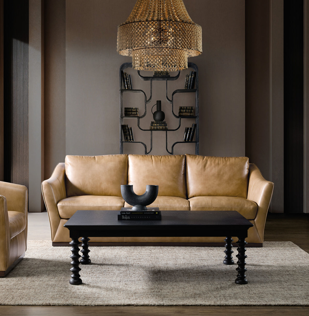 Fairfax Stationary Sofa - Light Brown by Hooker Furniture - View 5