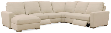 Optimus Five-Seat Power Sectional - Beige by Hooker Furniture - View 6
