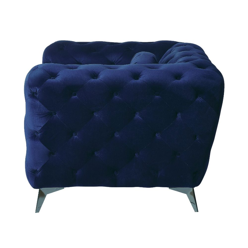 Atronia Sofa 54900 Blue Velvet | Acme | Home Elegance USA