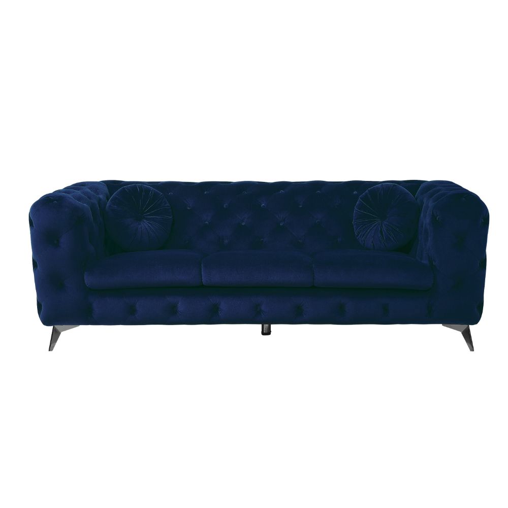 Atronia Sofa 54900 Blue Velvet | Acme | Home Elegance USA