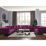 Atronia Sofa 54905 Purple Velvet | Acme | Home Elegance USA