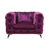 Atronia Chair 54907 Purple Velvet | Acme - 54907 - Home Elegance USA - 3