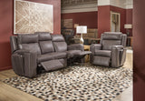 Wyatt Power Recliner With Power Headrest & Lumbar - Gunmetal | Flexsteel