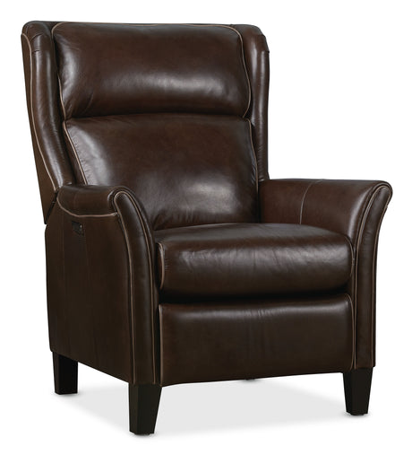 Henley Power Recliner With Power Headrest - Dark Brown by Hooker Furniture - View 1