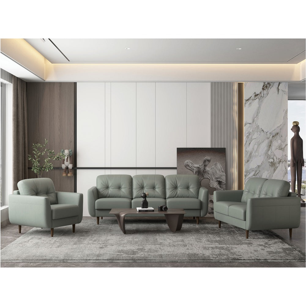 Acme - Radwan Loveseat 54961 Pesto Green Leather