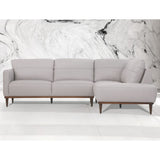 Acme - Tampa Sectional Sofa 54970 Pearl Gray Leather