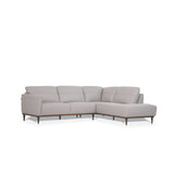 Acme - Tampa Sectional Sofa 54970 Pearl Gray Leather