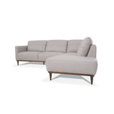 Acme - Tampa Sectional Sofa 54970 Pearl Gray Leather