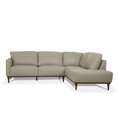 Acme - Tampa Sectional Sofa 54975 Airy Green Leather