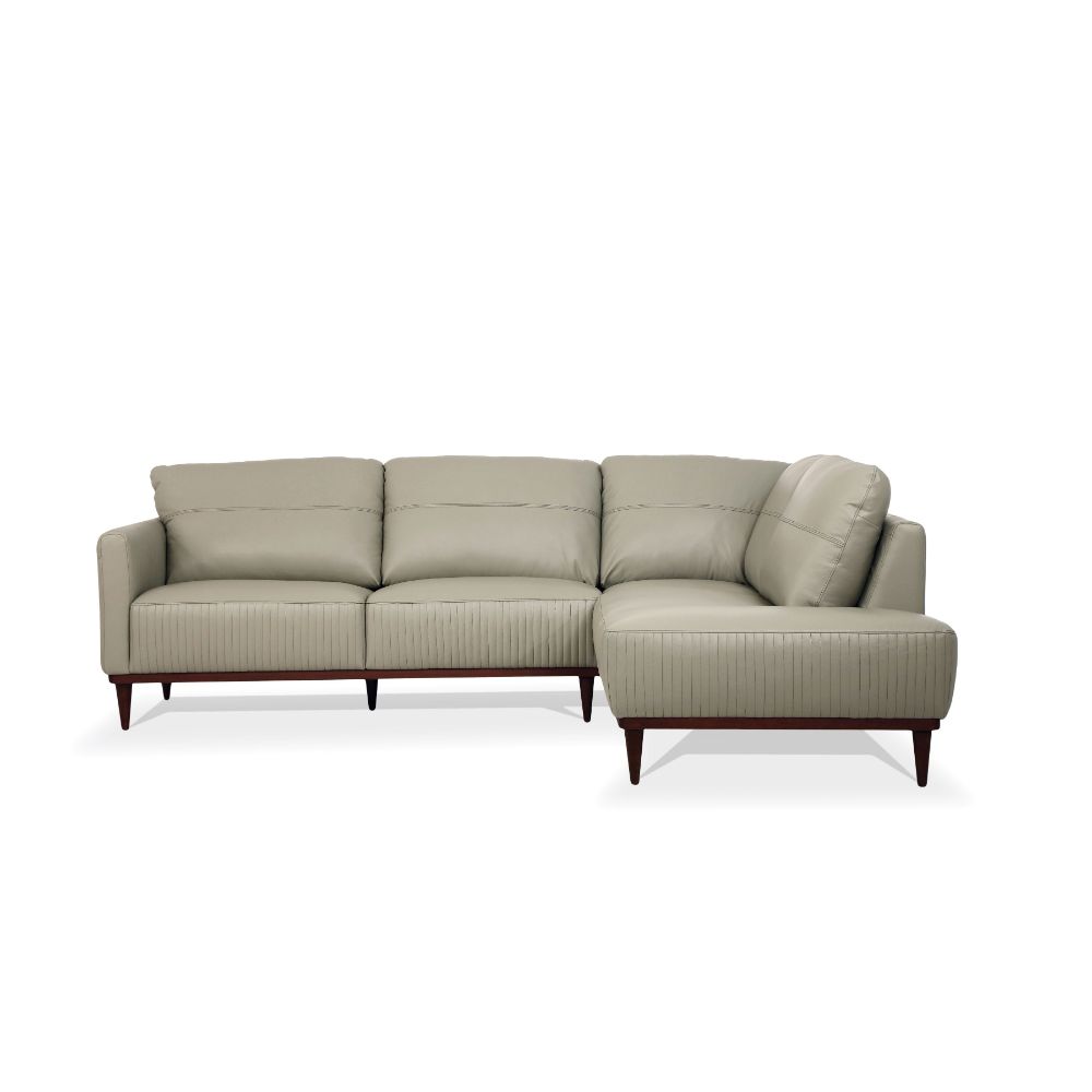 Acme - Tampa Sectional Sofa 54975 Airy Green Leather