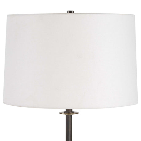 Tallarico Brass & Marble Floor Lamp Black / Bronze / Brown - Black / Dark Brown by Uttermost - View 5